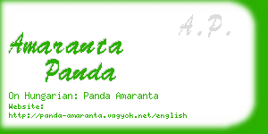 amaranta panda business card